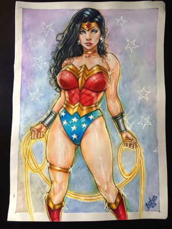 Image of Wonder woman Original 9×12 piece