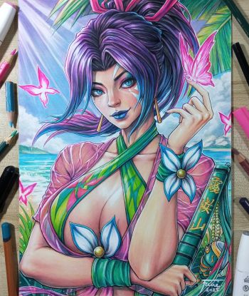 Image of Psylocke Breezy Butterfly - A4(8.3 x 11.7)