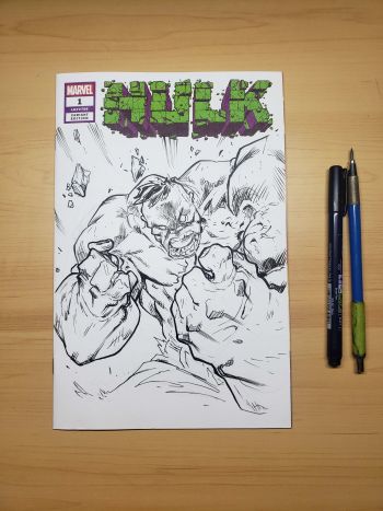 Image of Hulk Ink Line art Drawing on Hulk #1 [LGY 768]