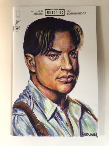 Image of Brendan Fraser The Mummy Painted Sketch Cover