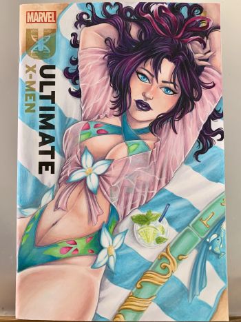 Image of Psylocke Breezy Butterfly Sketch Cover