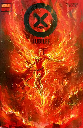 Image of Dark Phoenix Acrylic Painting sketch cover