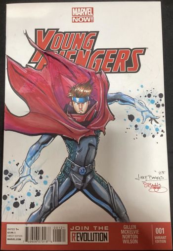 Image of Wiccan sketch cover by the Baggs Brothers Art (pencils and inks by Jake Baggs and colors by Sean Baggs)