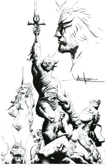 Image of Thundercats #1 Jae Lee B&W Virgin Variant Signed & Remarked