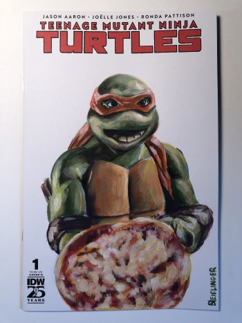 Image of TMNT Mikey Hand Painted Sketch Cover