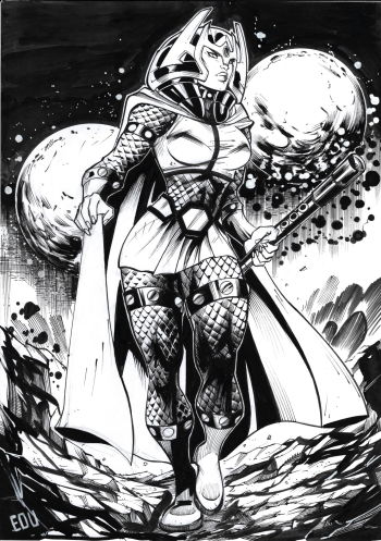 Image of Big Barda Illo by Edu Souza