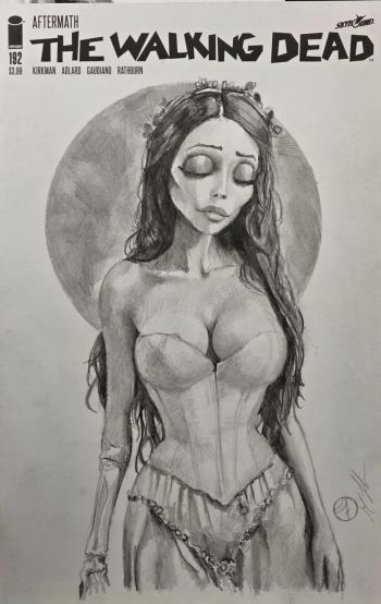 Image of Corpse Bride Sketch Cover for The Walking Dead #192