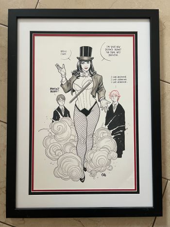 Image of Frank Cho Original Art Framed - Zatanna 14" X 20"