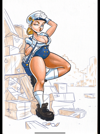 Image of Pinuptober day 4 - Post Office