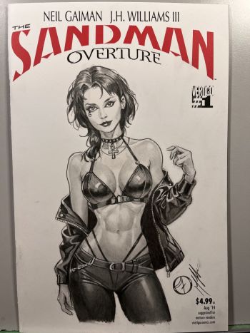 Image of Death Sketch Cover Sandman Overture #1