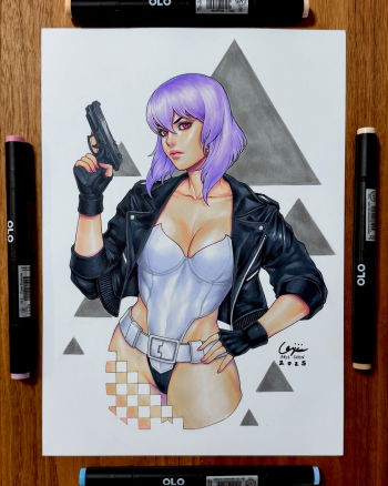 Image of Arttrober 2025 day 4 - Motoko Kusanagi “Major” 