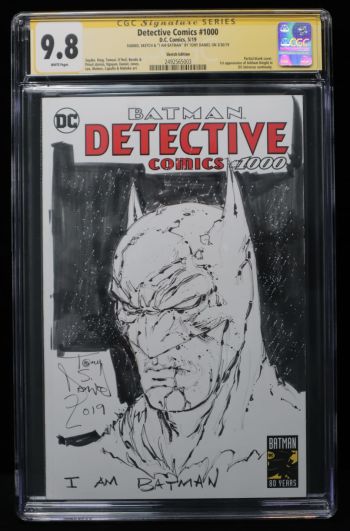 Image of Detective Comics #1000 Sketch Cover CGC 9.8 by Tony S. Daniel 