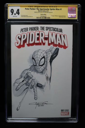 Image of Spider-Man Sketch Cover CGC 9.4 by Clayton Crain