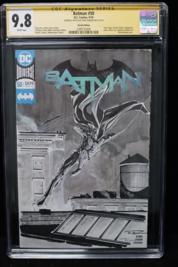 Image of Batman #50 CGC Signature Series Sketch Cover by Tony Parker