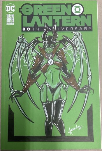 Image of Red Lantern Bleez sketch cover by Amanda Dufresne