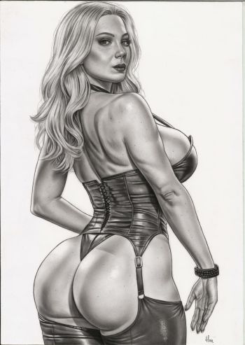 Image of Black Canary Pin-Up Illustration 9x12"