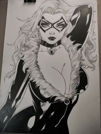 Image of BlackCat - Original Art 11x17 240g