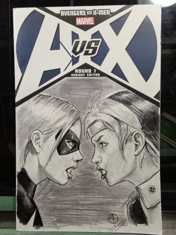 Image of Avengers vs X-Men Sketch Cover