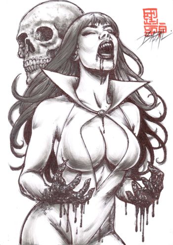 Image of BORN OF CHAOS, CROWNED IN DARKNESS by Angel Bazal. 8,3x11,7.