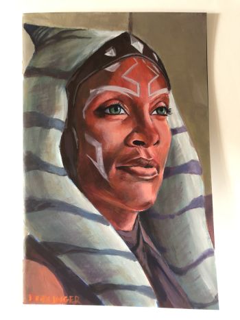 Image of Ahsoka Acrylic Comic Cover Painting