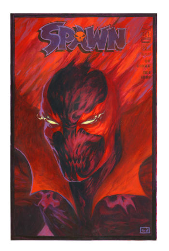 Image of Spawn blank cover painted by Gianenrico Bonacorsi