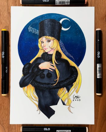 Image of Arttrober 2025 day 7 - Maetel from The Galaxy Express 999