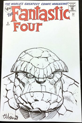 Image of Thing sketch cover by Ed McGuinness