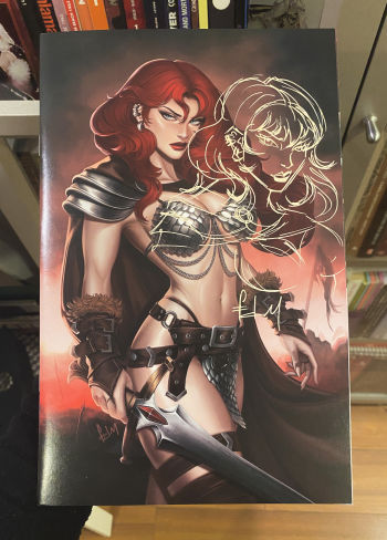 Image of RED SONJA DEATH AND THE DEVIL #1 Remarked & Signed Virgin Variant