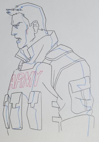 Image of G.I. Joe: A Real American Hero - Animation production cel pencil 2