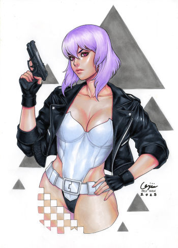 Image of Arttrober 2025 day 4 - Motoko Kusanagi “Major”