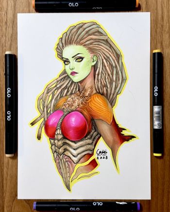 Image of Arttrober 2025 day 9 - Sarah Kerrigan