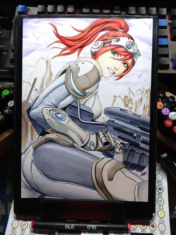 Image of Arttrober 2025 Day 9 Sarah Kerrigan (Ghost)