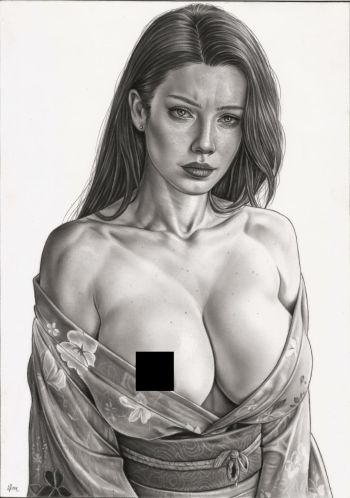 Image of Psylocke in a kimono by Alan Borges