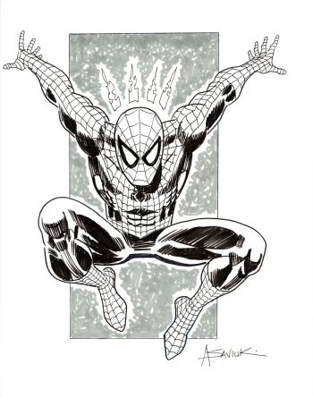 Image of SPIDER-MAN ORIGINAL ART SIGNED ALEX SAVIUK