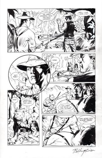 Image of THREE DEVILS #5 PUBLISHED ORIGINAL ART SIGNED BO HAMPTON
