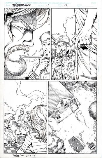 Image of SPECTACULAR SPIDER-MAN ORIGINAL ART SIGNED DAN FRAGA & SCOTT HANNA