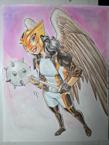 Image of Hawkgirl Pin Up