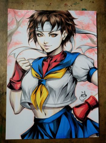 Image of Day 8. Sakura Kasugano by Lictoria 