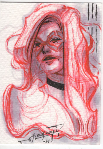 Image of Black Cat Sketch Card