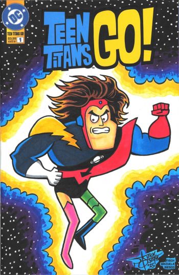 Image of Composite Legionnaire (à la Teen Titans GO!) sketch cover by Nick Justus