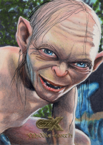 Image of Gollum CZX Middle-Earth Sketch Card