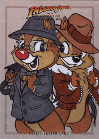 Image of Indiana Jones Chip and Dale Sketch Card