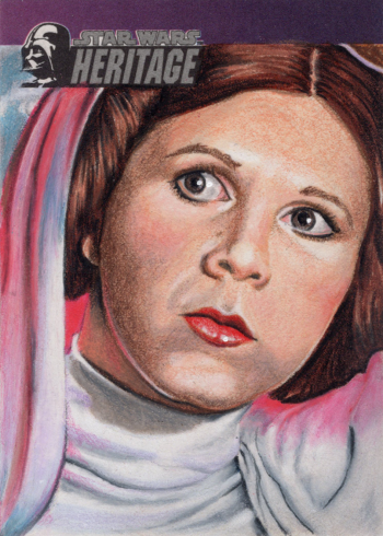Image of Princess Leia Star Wars Heritage Sketch Card