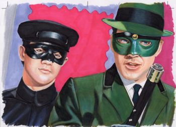 Image of Green Hornet and Kato Illustration