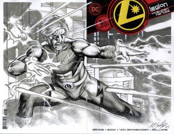 Image of Lightning Lad sketch cover by Marco Santucci