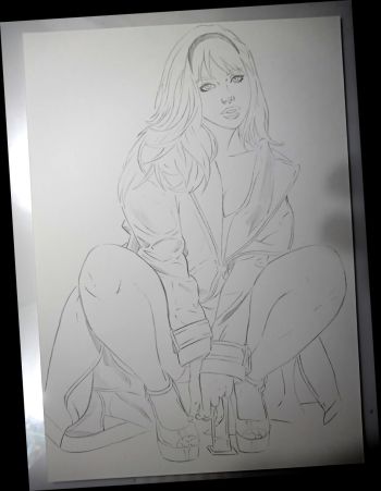 Image of Original sketch, Gwen Stacy