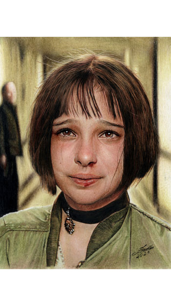 Image of Realistic portrait drawn - Mathilda