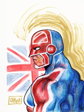 Image of Captain Britain Illustration