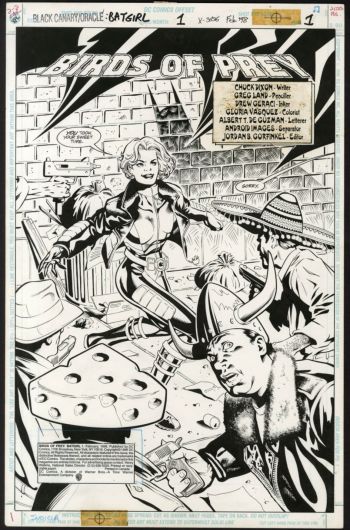 Image of DC BIRDS OF PREY: BATGIRL (1998) #1 Title Splash Artists: Greg Land ~ 10.5x16in