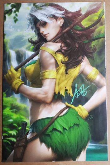 Image of Uncanny X-Men #1 signed by Artgerm in green